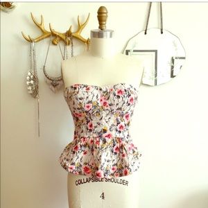 Kimchi blue tube/peplum floral top